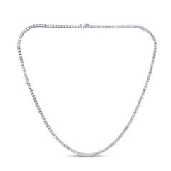 SPECIAL! 10.72ct G SI 14K White Gold Diamond Tennis Necklace 18" Long