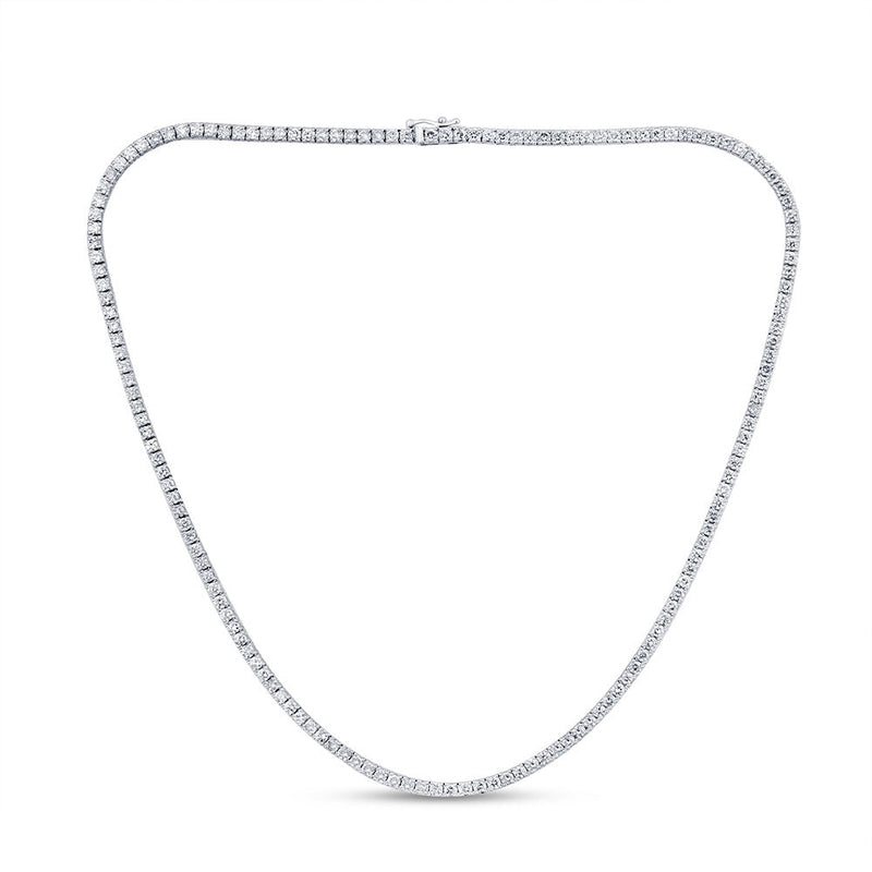 SPECIAL! 10.72ct G SI 14K White Gold Diamond Tennis Necklace 18" Long