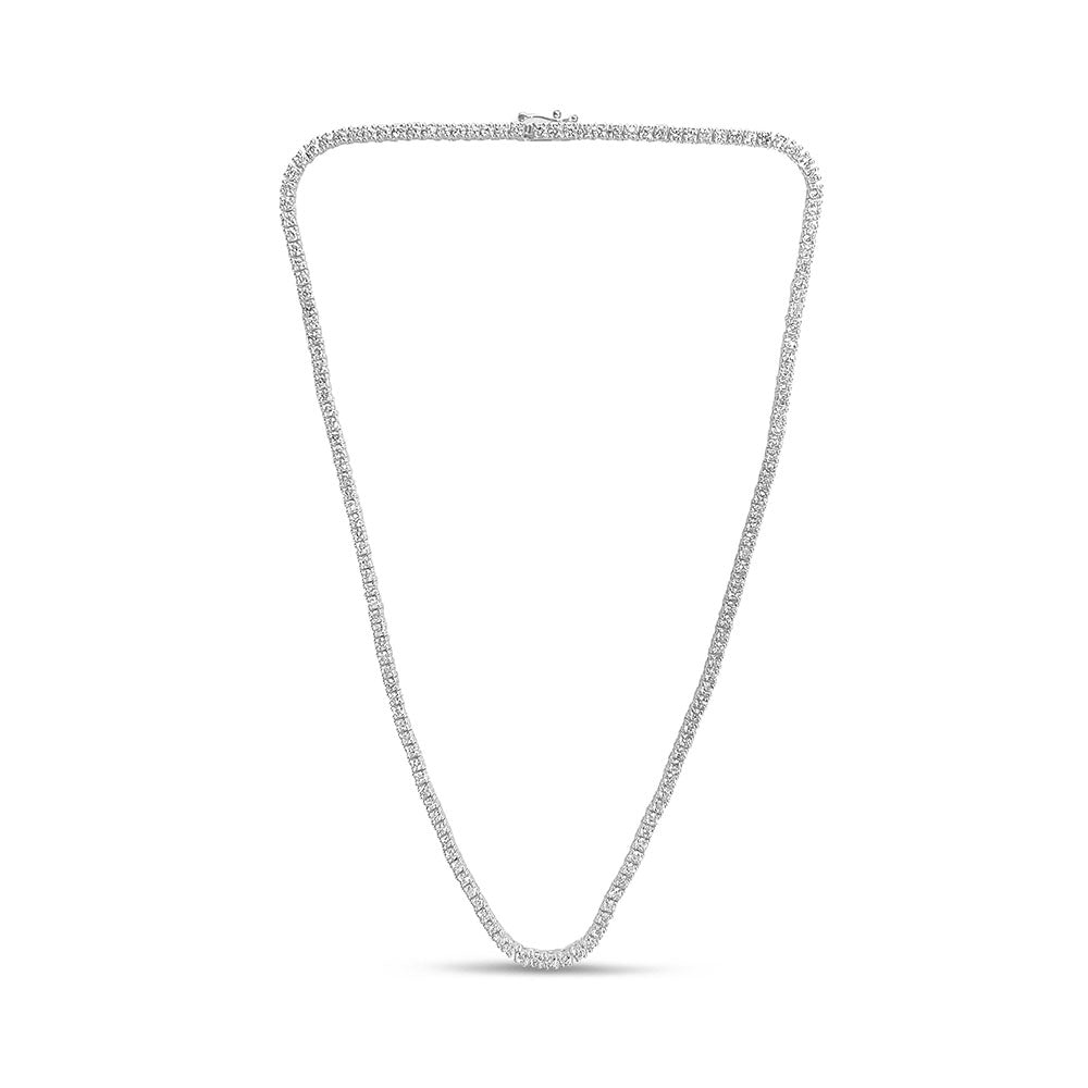 SPECIAL! 9.40ct G SI 14K White Gold Diamond Tennis Necklace 18"