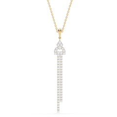 SPECIAL!.88ct G SI 14K Yellow Gold Diamond Drop Pendant Necklace 18" Long Chain