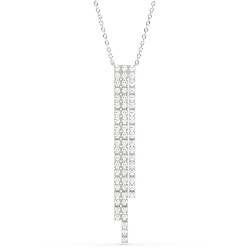 SPECIAL!1.45ct G SI 14K White Gold Diamond Drop Pendant Necklace 14+2" Ext. Chain