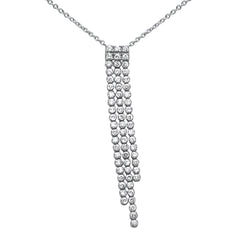 SPECIAL!1.45ct G SI 14K White Gold Diamond Drop Pendant Necklace 14+2" Ext. Chain