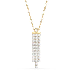 SPECIAL!1.26ct G SI 14K Yellow Gold Diamond Drop Pendant Necklace 14+2" Ext. Chain