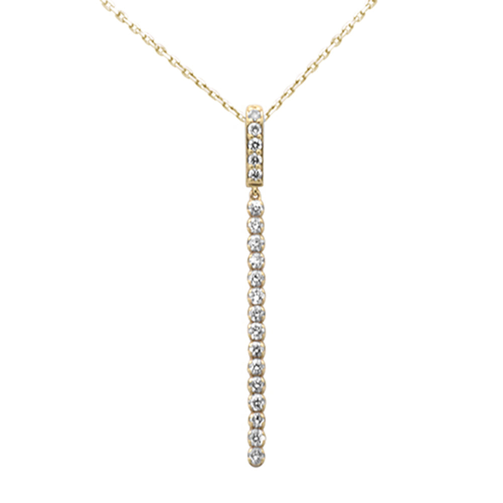 SPECIAL!.50ct G SI 14K Yellow Gold Diamond Drop Pendant Necklace 18" Long Chain