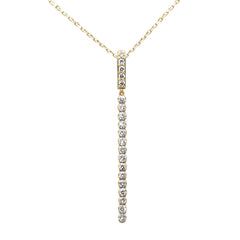 SPECIAL!.50ct G SI 14K Yellow Gold Diamond Drop Pendant Necklace 18" Long Chain