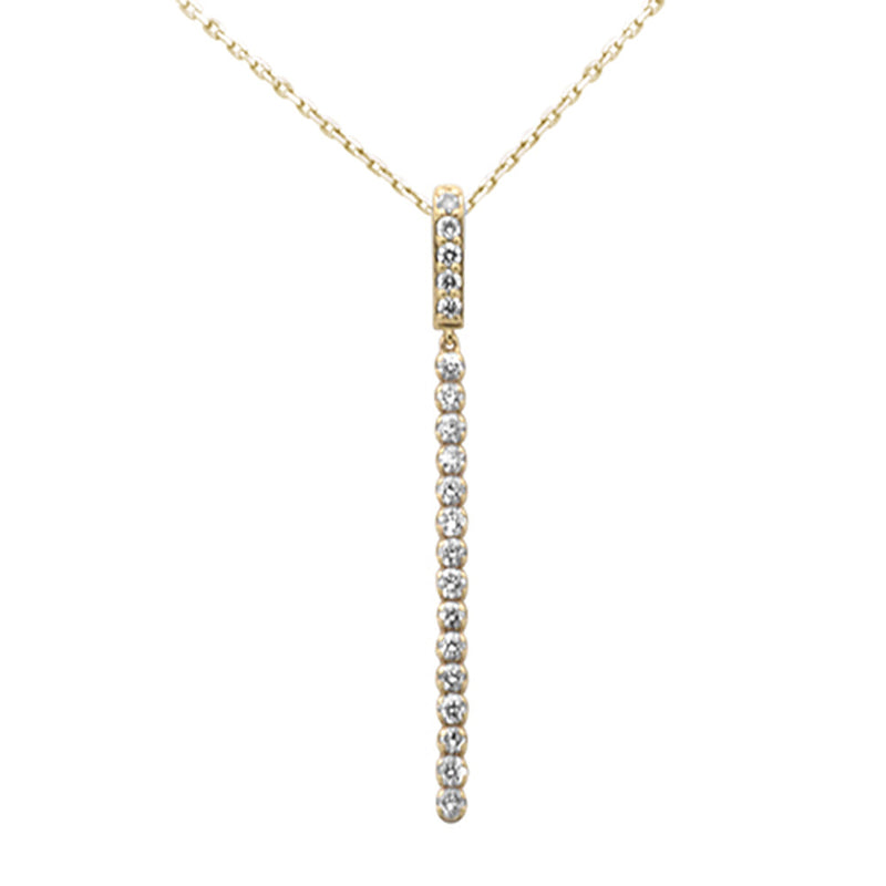 SPECIAL!.50ct G SI 14K Yellow Gold Diamond Drop Pendant Necklace 18" Long Chain
