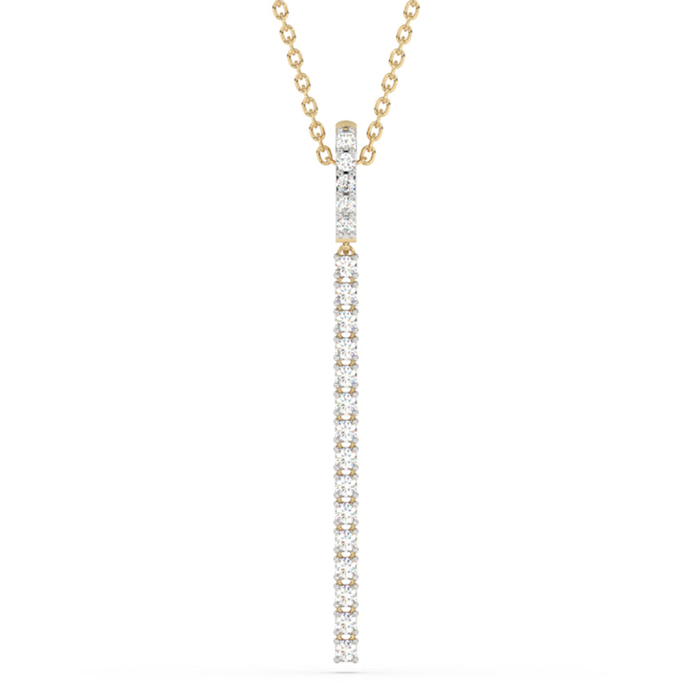 SPECIAL!.50ct G SI 14K Yellow Gold Diamond Drop Pendant Necklace 18" Long Chain