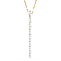 SPECIAL!.50ct G SI 14K Yellow Gold Diamond Drop Pendant Necklace 18" Long Chain