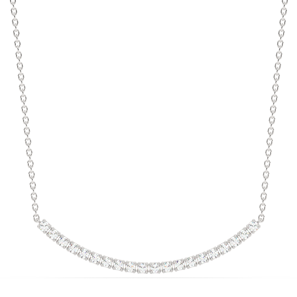 SPECIAL!.50ct G SI 14K White Gold Diamond Chain Pendant Necklace  16" Long Chain