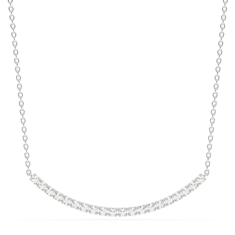 SPECIAL!.50ct G SI 14K White Gold Diamond Chain Pendant Necklace  16" Long Chain