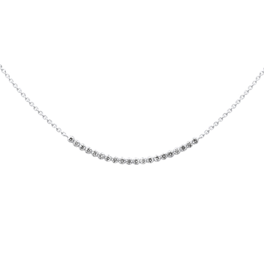SPECIAL!.50ct G SI 14K White Gold Diamond Chain Pendant Necklace  16" Long Chain