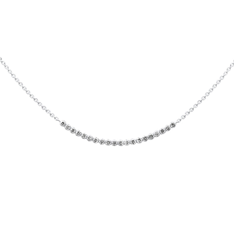 SPECIAL!.50ct G SI 14K White Gold Diamond Chain Pendant Necklace  16" Long Chain