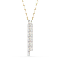 SPECIAL!.95ct G SI 14K Yellow Gold Diamond Drop Pendant Necklace 14+2" Ext. Chain
