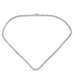 SPECIAL! 4.52ct G SI 14K White Gold Diamond Double Layered Pendant Necklace 16" Long