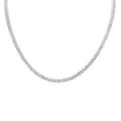 SPECIAL! 4.52ct G SI 14K White Gold Diamond Double Layered Pendant Necklace 16" Long