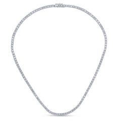 SPECIAL! 4.53ct G SI 14K White Gold Diamond Beaded Tennis Pendant Necklace 16" Long