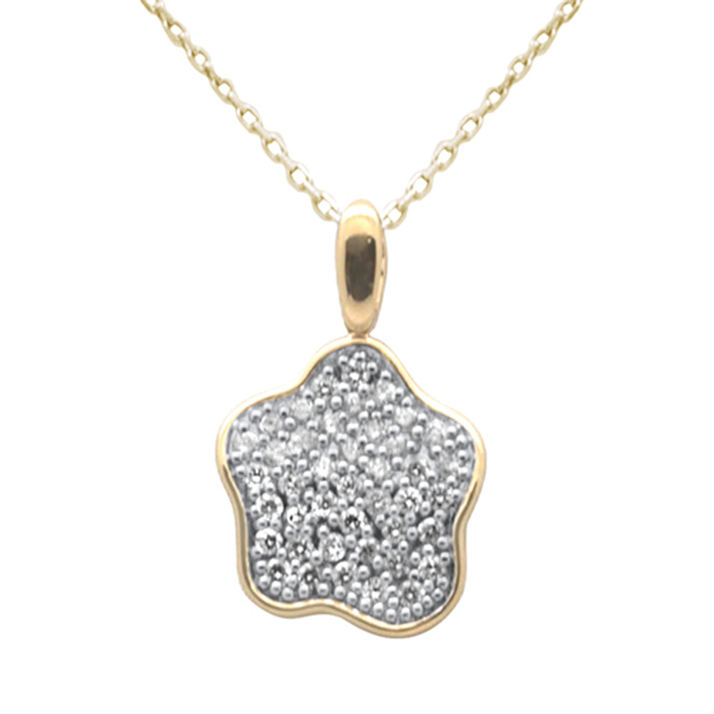 SPECIAL!.49ct G SI 14K Yellow Gold Diamond Dome Pendant Necklace 18" Long Chain