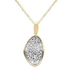SPECIAL!.48ct G SI 14K Yellow Gold Diamond Dome Pendant Necklace 18" Long Chain