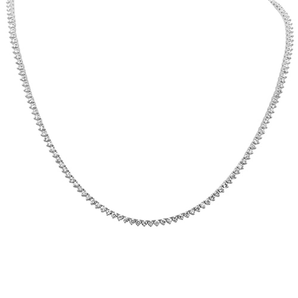 SPECIAL! 5.05ct G SI 3 Prong 14K White Gold Diamond Elegant Tennis Necklace 16" Long