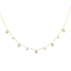 DIAMOND CLOSEOUT! .34ct G SI 14K Yellow Gold Heart Shape Diamond Pendant Necklace 18" Long