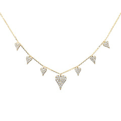 SPECIAL!.49ct G SI 14K Yellow Gold Heart Shape Diamond Pendant Necklace 18" Long