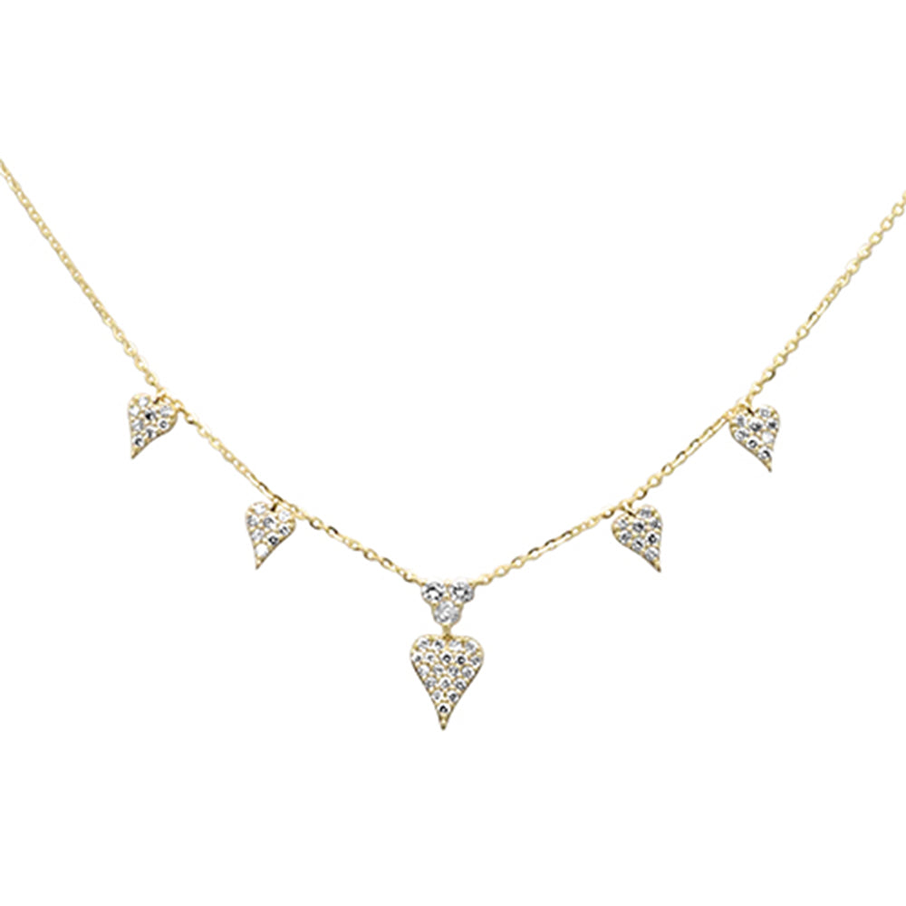 SPECIAL!.38ct G SI 14K Yellow Gold Heart Shape Diamond Pendant Necklace 18" Long