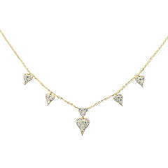 SPECIAL!.38ct G SI 14K Yellow Gold Heart Shape Diamond Pendant Necklace 18" Long
