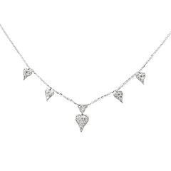SPECIAL!.39ct G SI 14K White Gold Heart Shape Diamond Pendant Necklace 18" Long