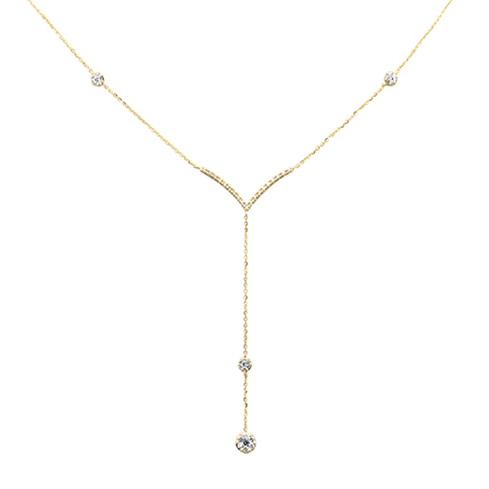 SPECIAL! .35ct G SI 14K Yellow Gold Diamond Drop Pendant Necklace 18" Long
