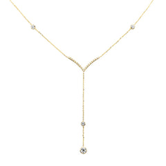 SPECIAL! .35ct G SI 14K Yellow Gold Diamond Drop Pendant Necklace 18" Long