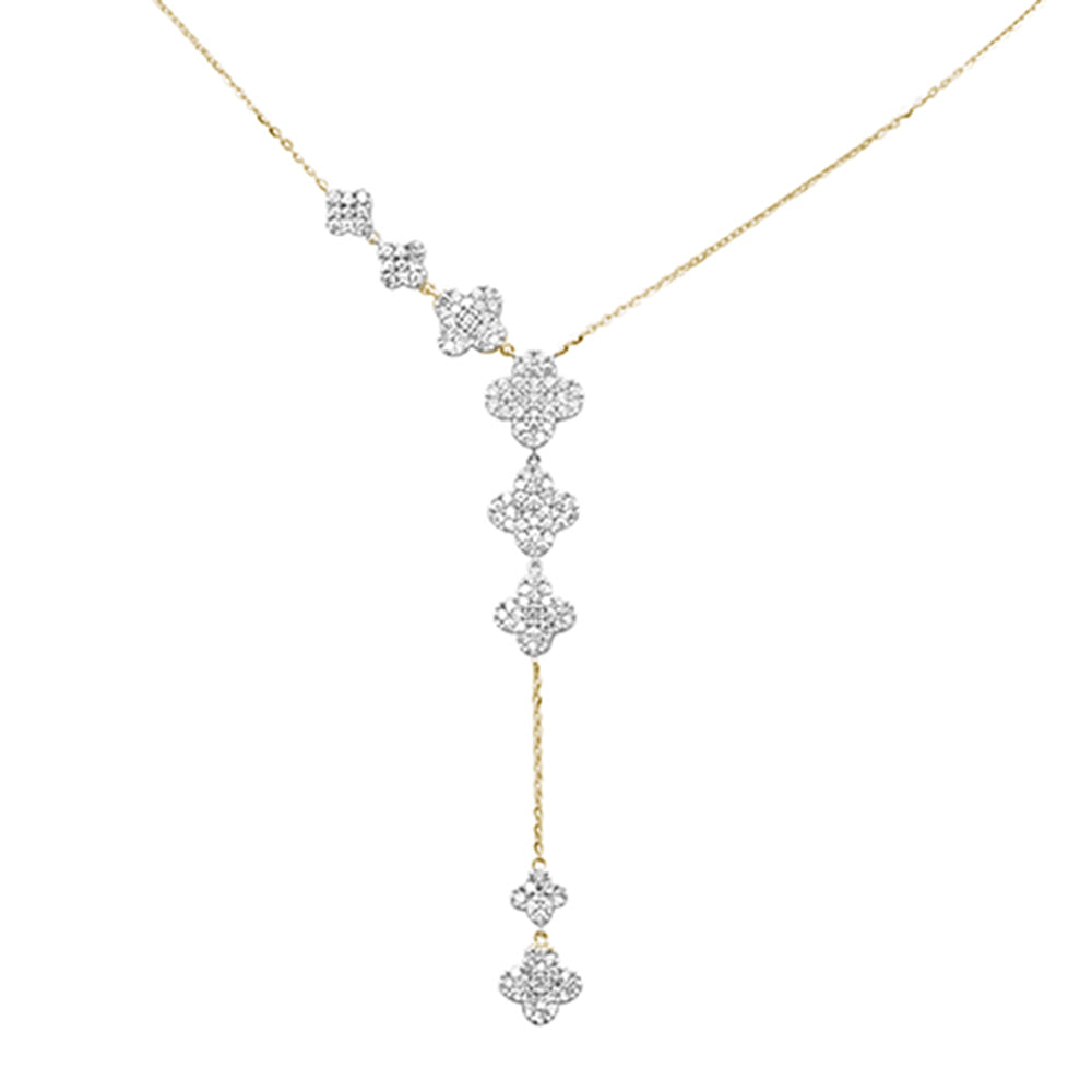 SPECIAL!.77ct G SI 14K Yellow Gold Diamond Drop Pendant Necklace 18" Long