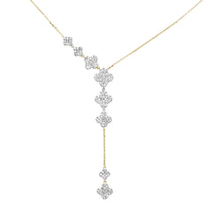 SPECIAL!.77ct G SI 14K Yellow Gold Diamond Drop Pendant Necklace 18" Long