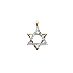 SPECIAL! .15ct G SI 14K Yellow Gold Diamond Star of David Pendant No Chain