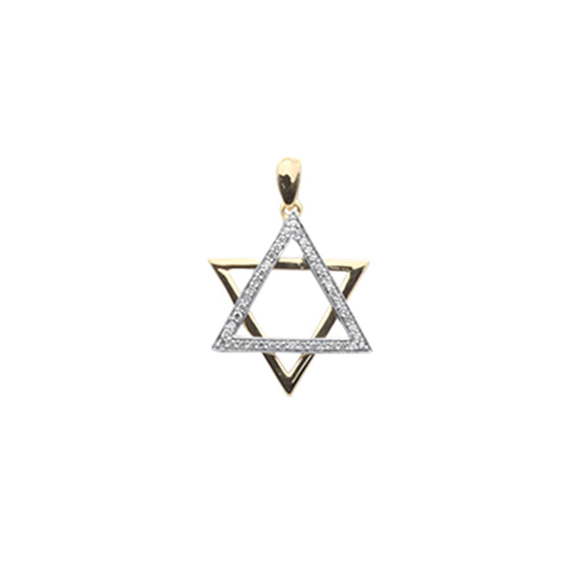 SPECIAL! .15ct G SI 14K Yellow Gold Diamond Star of David Pendant No Chain