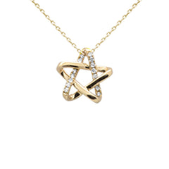 SPECIAL! .14ct G SI 14K Yellow Gold Diamond Star of David Pendant 18" long Chain