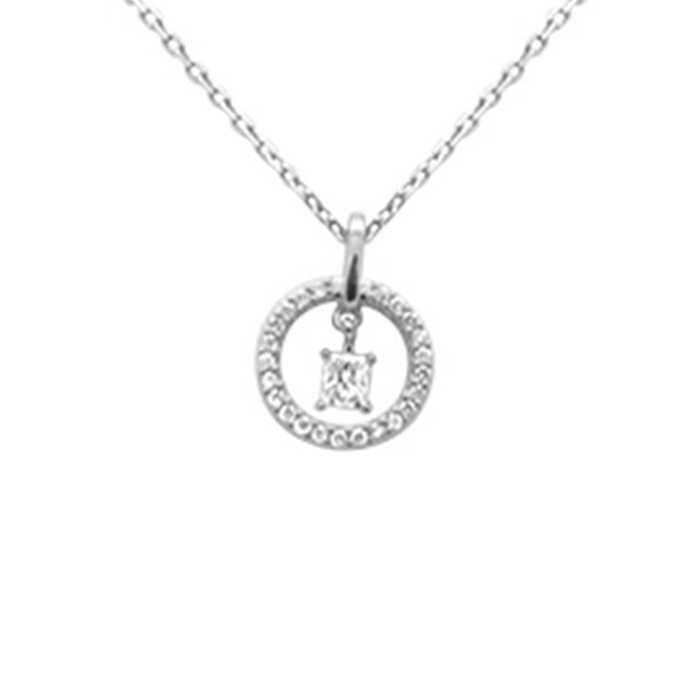 .20ct G SI 14 White Gold Diamond Dancing Pendant Necklace 18" long Chain