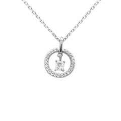 .20ct G SI 14 White Gold Diamond Dancing Pendant Necklace 18" long Chain