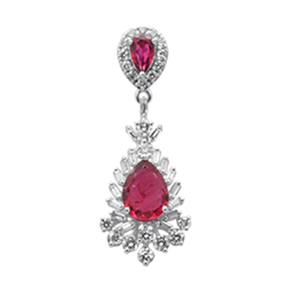 SPECIAL! 3.05ct G SI 14K White Gold Diamond & Pink Tourmaline Pendant Necklace