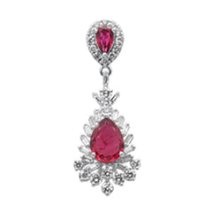 SPECIAL! 3.05ct G SI 14K White Gold Diamond & Pink Tourmaline Pendant Necklace