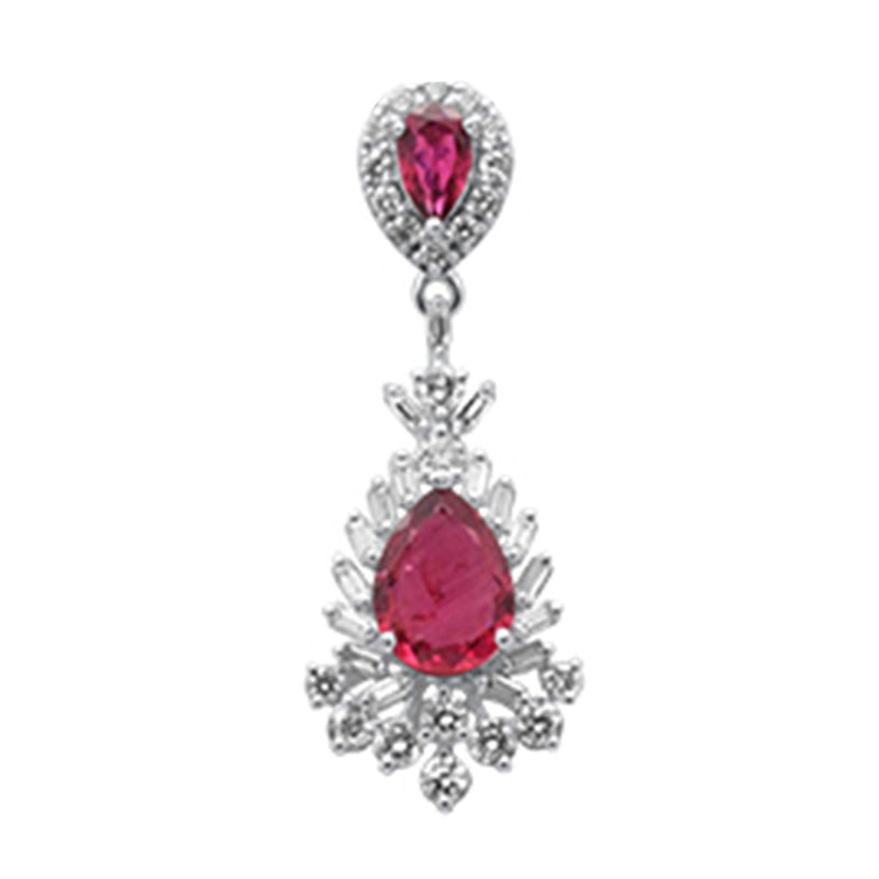 SPECIAL! 3.05ct G SI 14K White Gold Diamond & Pink Tourmaline Pendant Necklace