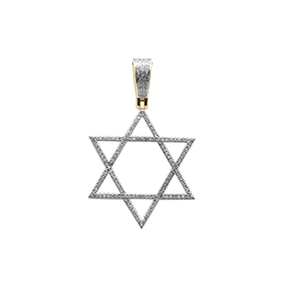 SPECIAL! .25ct G SI 14K Yellow Gold Diamond Star of David Pendant Necklace No Chain