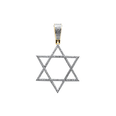 SPECIAL! .25ct G SI 14K Yellow Gold Diamond Star of David Pendant Necklace No Chain