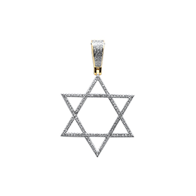SPECIAL! .25ct G SI 14K Yellow Gold Diamond Star of David Pendant Necklace No Chain