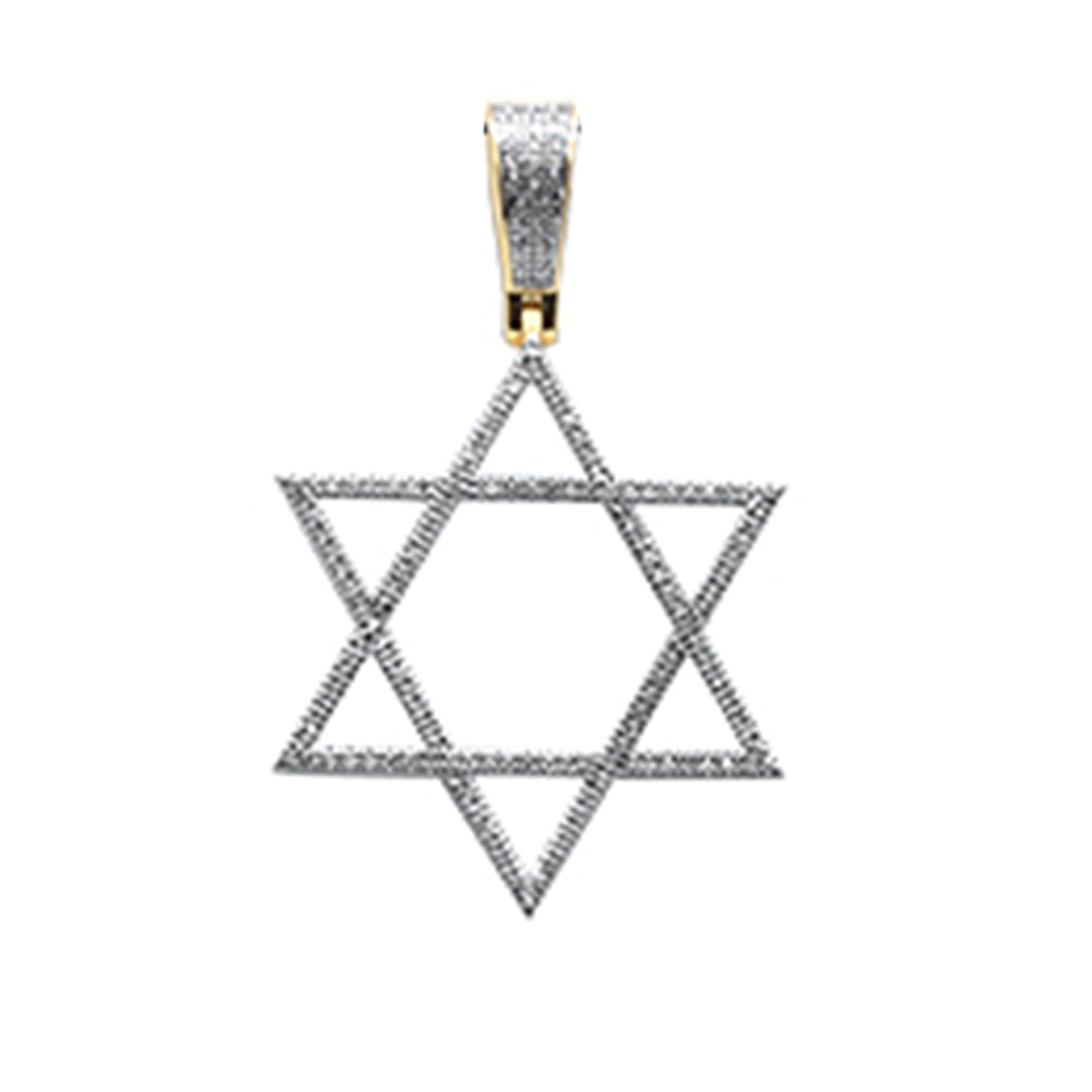 SPECIAL! .25ct G SI 14K Yellow Gold Diamond Star of David Pendant Necklace No Chain