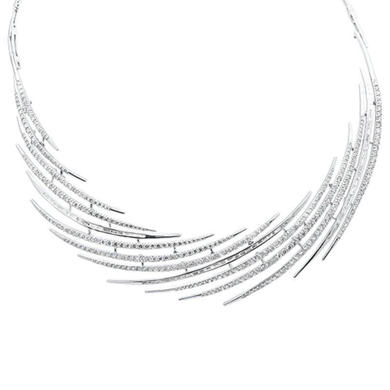 SPECIAL! 7.99ct G SI 14K White Gold Elegant Diamond Pendant Necklace 16" Long