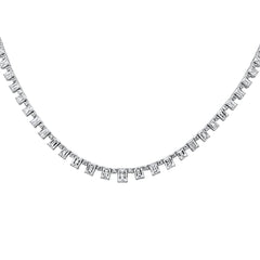 SPECIAL! 9.52ct G SI 14K White Gold Diamond & Emerald Pendant Necklace 16" Long