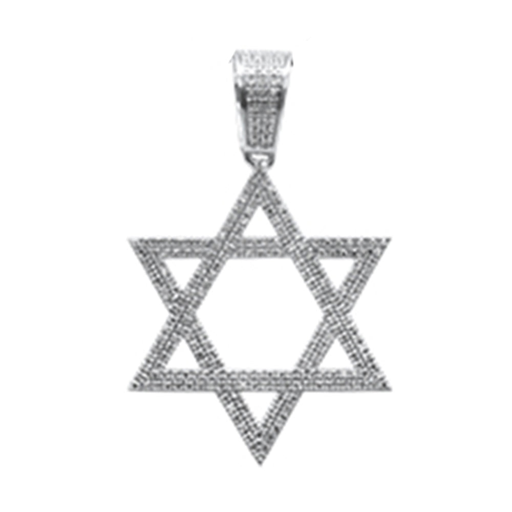 SPECIAL! .40ct G SI 14K White Gold Diamond Star of David Pendant
