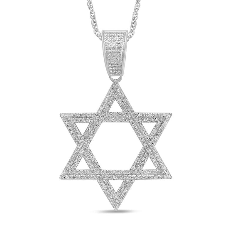 SPECIAL! .40ct G SI 14K White Gold Diamond Star of David Pendant