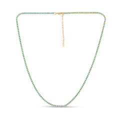 SPECIAL!6.49ct G SI 14K Yellow Gold Turquoise Gemstones Pendant Necklace 16+2" Ext Long Chain