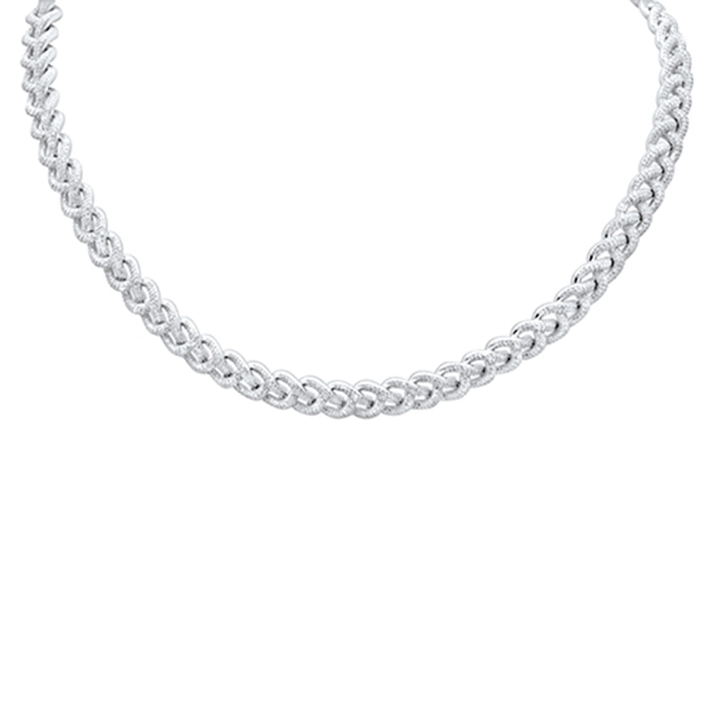 SPECIAL!7mm 8.36ct G SI 14K White Gold Diamond Round Cuban Style Choker Necklace 16" Long